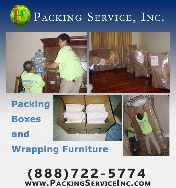 Expert packers providing professional packing services for furniture wrapping and boxing with flat-rate quotes