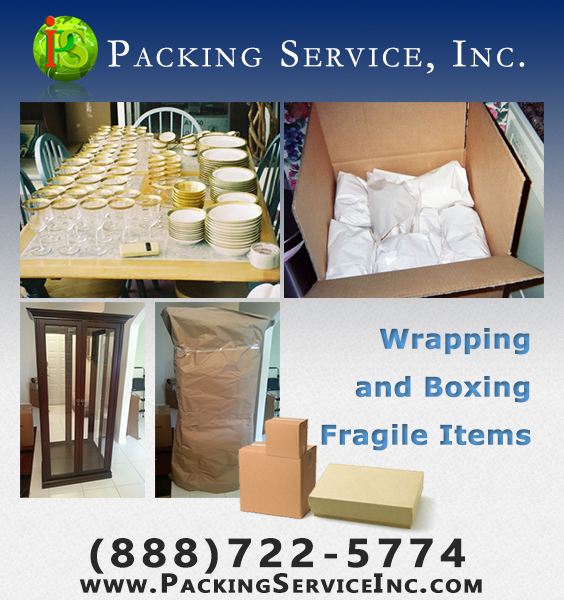 Professional packing services ensuring efficient loading in moving containers with guaranteed flat rates