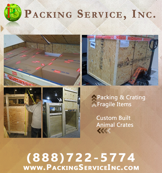 On-site custom crating services - professional wooden crates for fragile items and custom animal crates