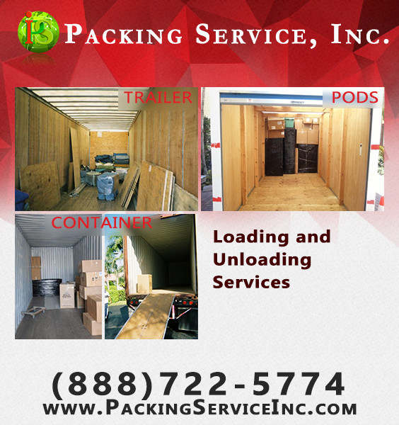 Professional lumper services - securely loaded trailer with shrink-wrapped items by expert loading and unloading services