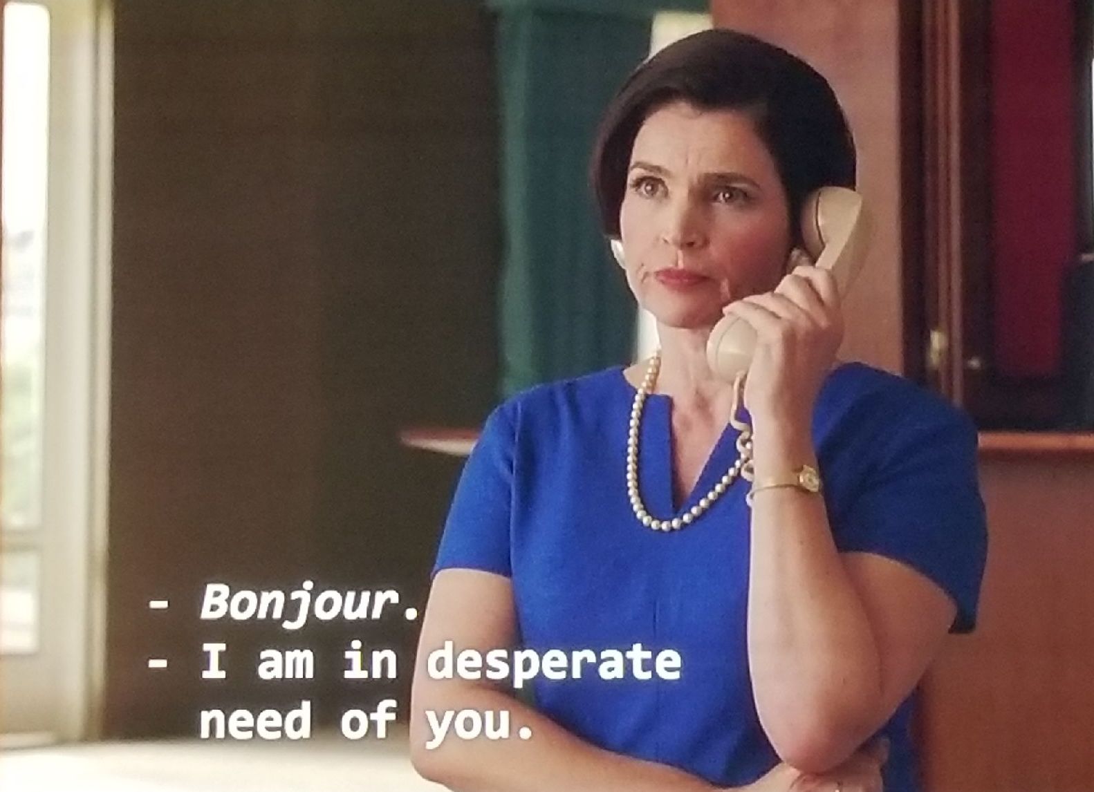 Mad Men Scene 9: Bonjour. I am in desperate need of you.