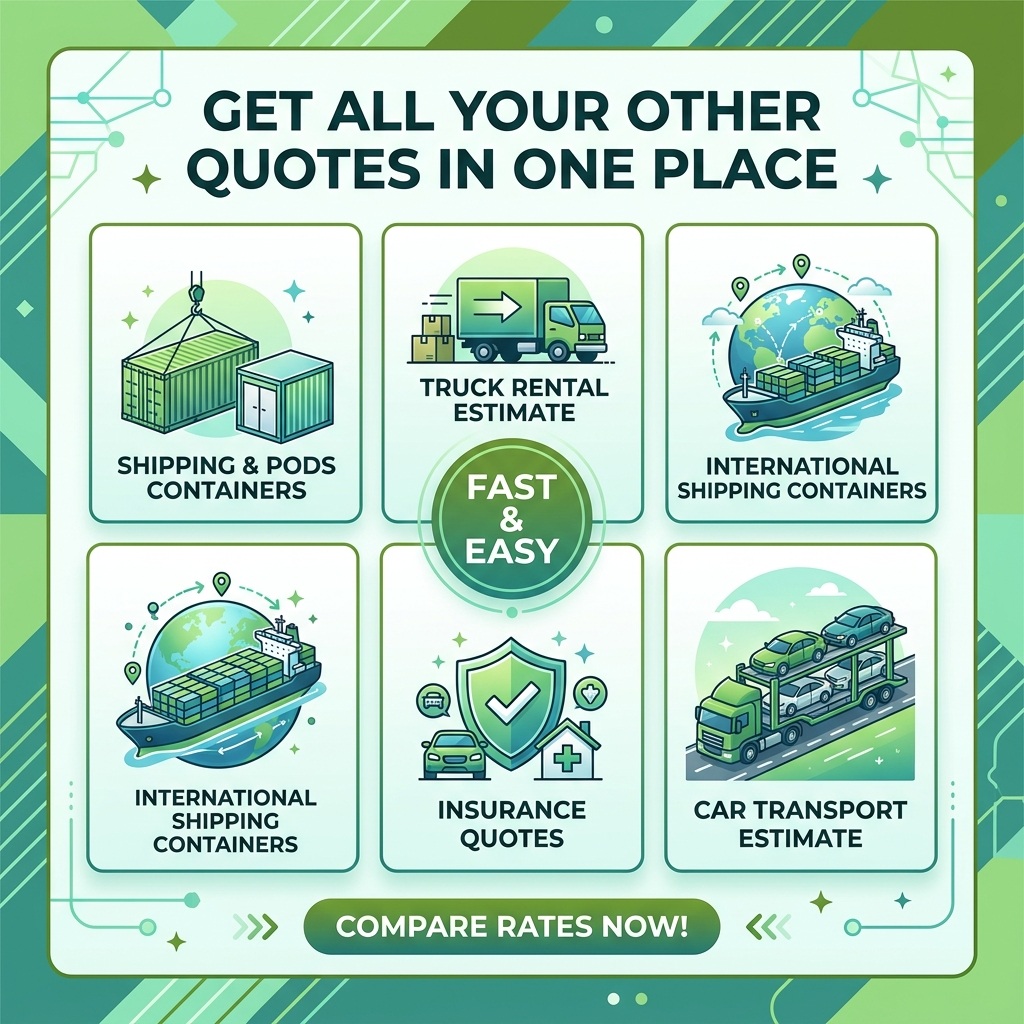 Compare moving & insurance quotes: PODS, trucks, car transport, international shipping.